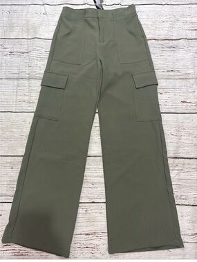 Hunter & Brown Olive Green Wide-Leg Cargo Pants Sz M
